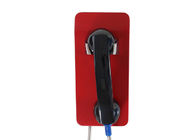 Red Vandal Resistant Telephone Desk Mounting Ip66 GSM Sip Waterproof 2 Years Warranty