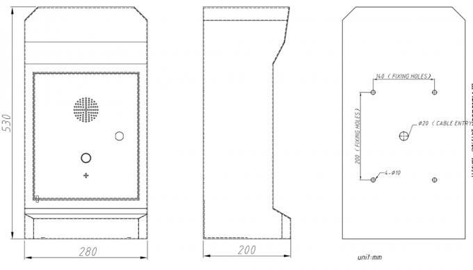 SOS ワンタッチダイヤル ワンドル耐性電話 IP54 GSMR ハンドフリー 1