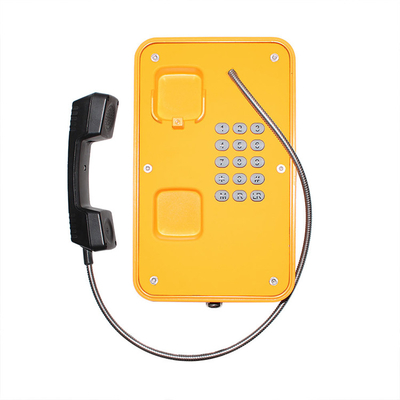 JR103-FK Line Powered Heavy Duty Telephone Vandal Proof With Rubber Keypad Yellow
