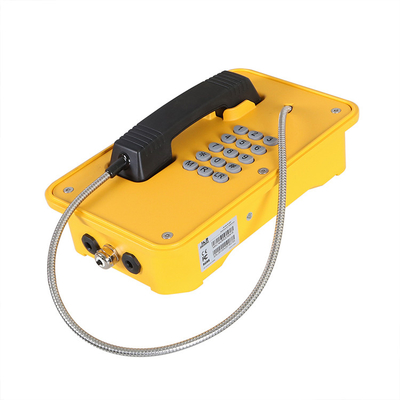 JR103-FK Line Powered Heavy Duty Telephone Vandal Proof With Rubber Keypad Yellow