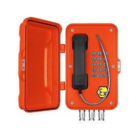 前の証拠の電話を取付ける屋外の壁