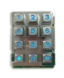 良い価格 合金の9 Pinの険しく青いバックライト12のキーのキーパッドを亜鉛でメッキして下さい オンライン