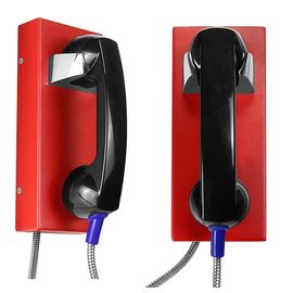 良い価格 オート ダイヤル黒い破壊者の証拠の受話器が付いている信頼できる赤いアナログの壁の電話 オンライン