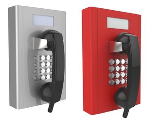 LCD表示が付いているカスタマイズされた灰色か赤く頑丈なアナログ/SIPの電話